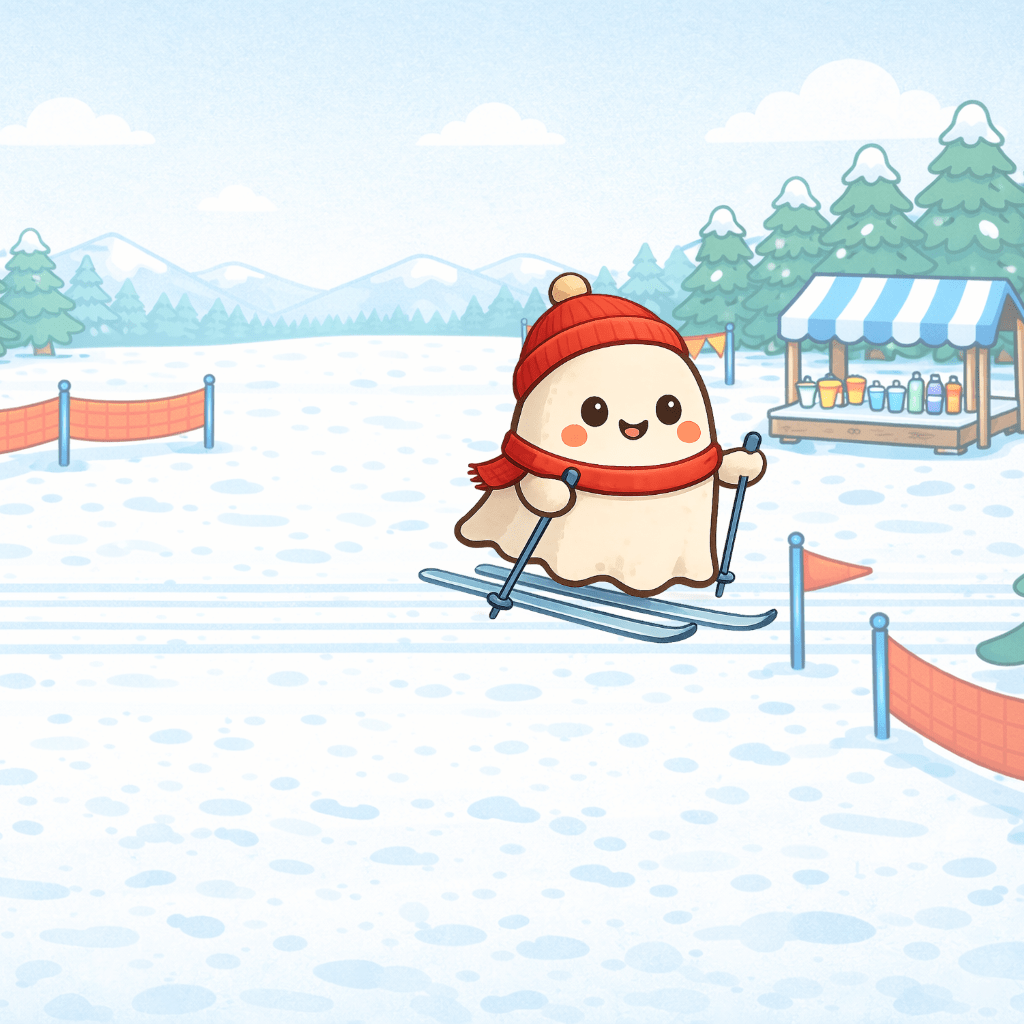 Ghostie Cross-Country Skiing!